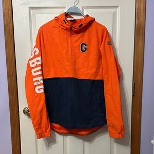 Colosseum Gettysburg College Bullets Orange and Navy Adult M Anorak Jacket
